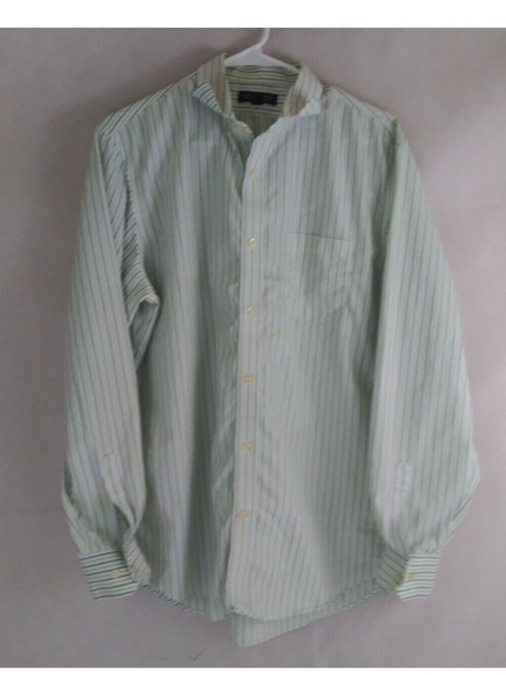 Banana Republic Men's Green & Purple Casual Dress Shirt Size Large